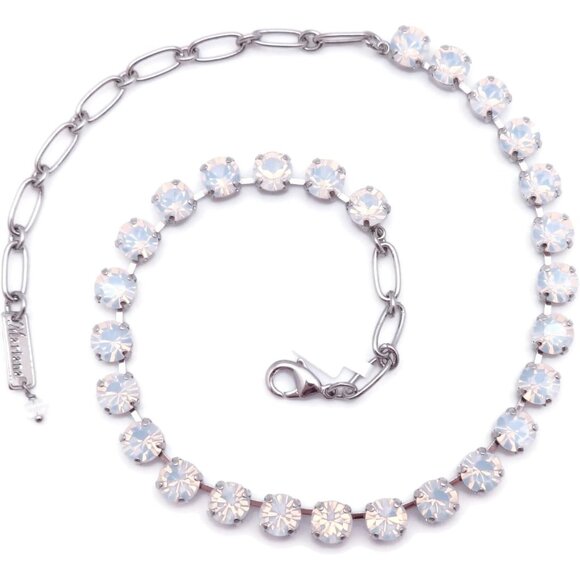 Mariana Silver Necklace in Round Cut White Opal Crystals Bette Style 234234 NWT - Picture 3 of 3